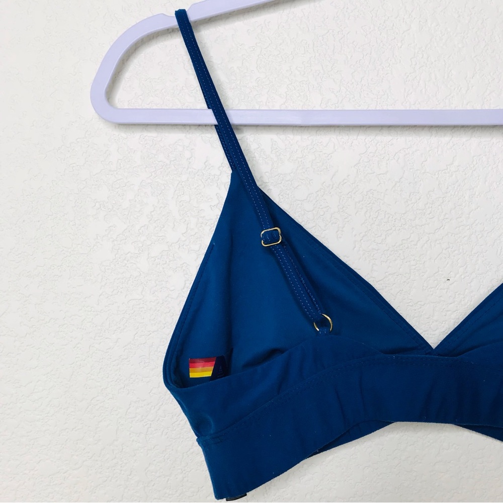 AVIATOR NATION Triangle Adjustable Sports Bra Royal Blue - Picture 11 of 14